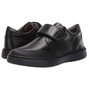 Geox Kids Riddock Trainer Sneakers US 3.5 EU 35 Black Leather NIB